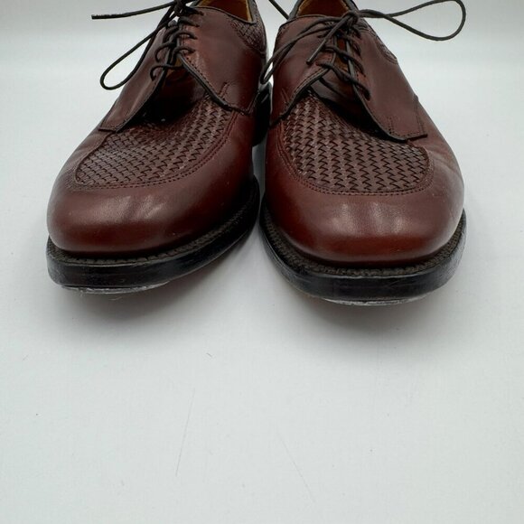Allen Edmonds Norfolk Woven Leather Oxford Dress Shoes Brown Mens Size 7.5D - Picture 5 of 9